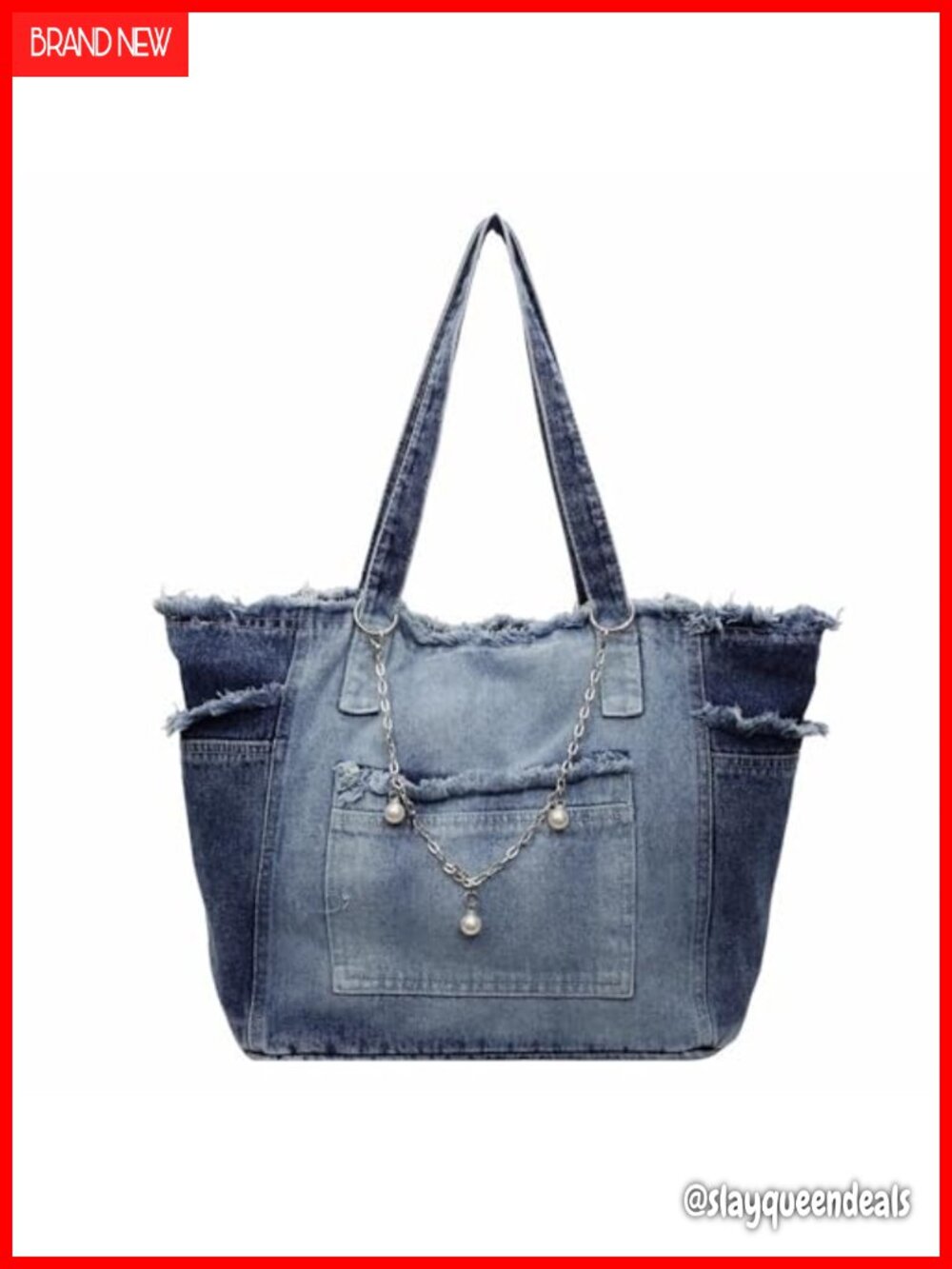 Denim Hobo Jean Handbag Large Tote Shoulder Bag